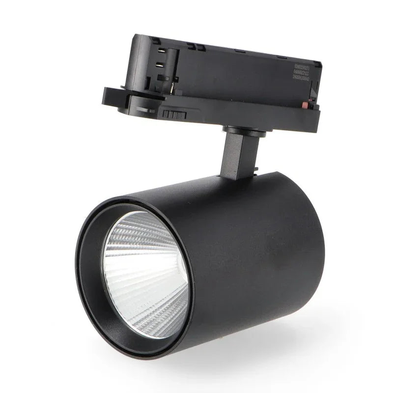 Faretto LED 30W per Binario Trifase Bianco o Nero 3CCT No Flicker