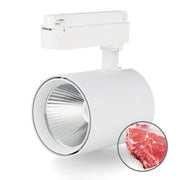 Faretto LED 30W per Carne Bianco – No Flicker per Binario Monofase | Diamantlux
