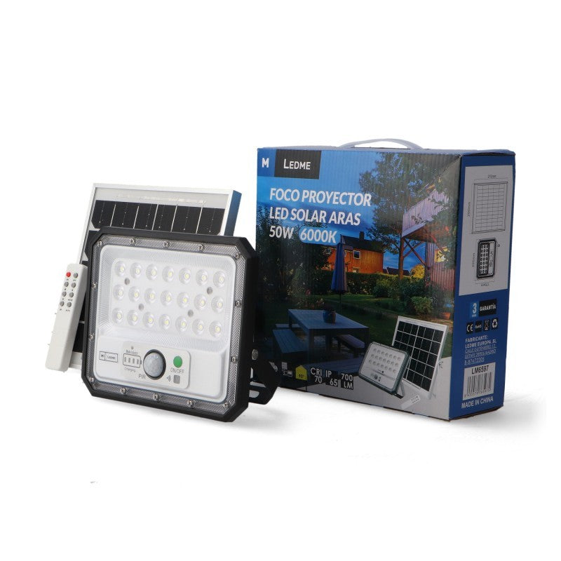 Faro LED Solare 700lm Sensore Movimento e Telecomando IP65