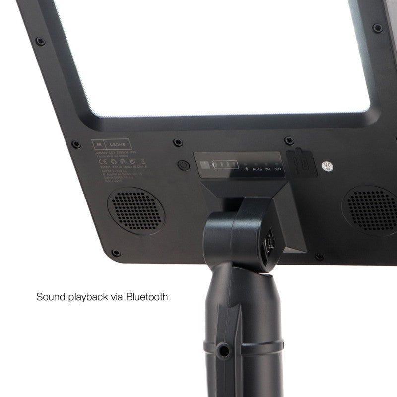 Lampione Stradale Solare LED, Rettangolare, Nero, Alluminio e Plastica, LEDME LM6354