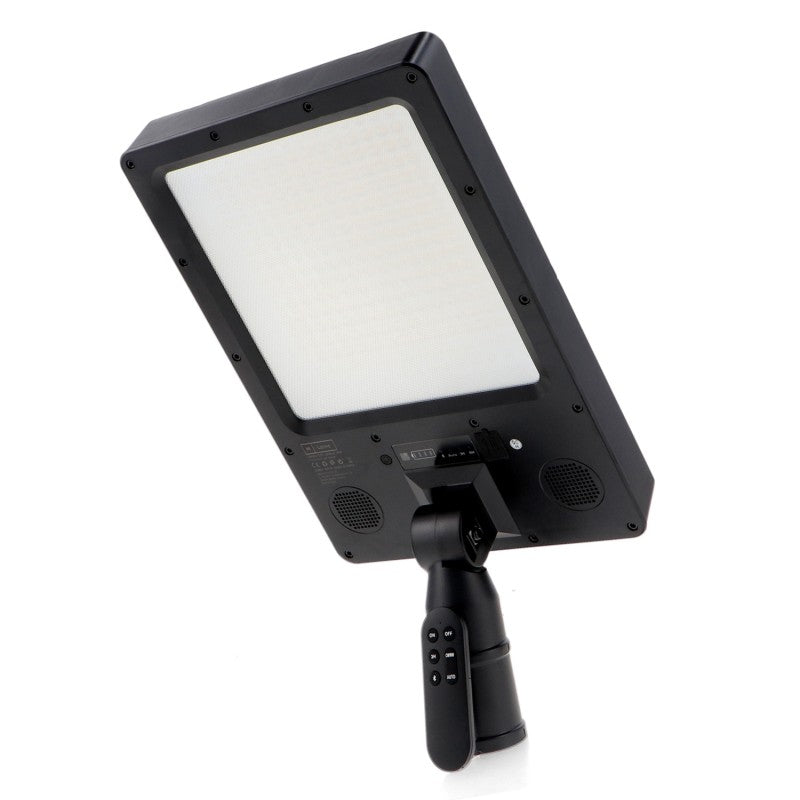 Lampione Stradale Solare LED, Rettangolare, Nero, Alluminio e Plastica, LEDME LM6354
