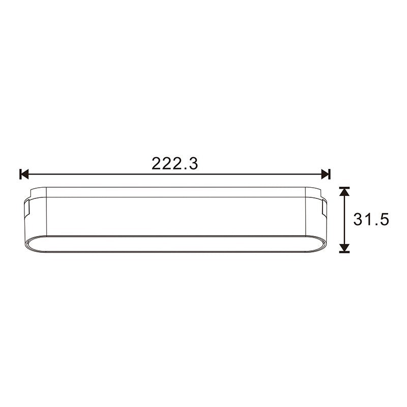 Modulo LED Lineare Luce Diffusa 12W - Serie 5mm per Binario Magnetico Spacelux