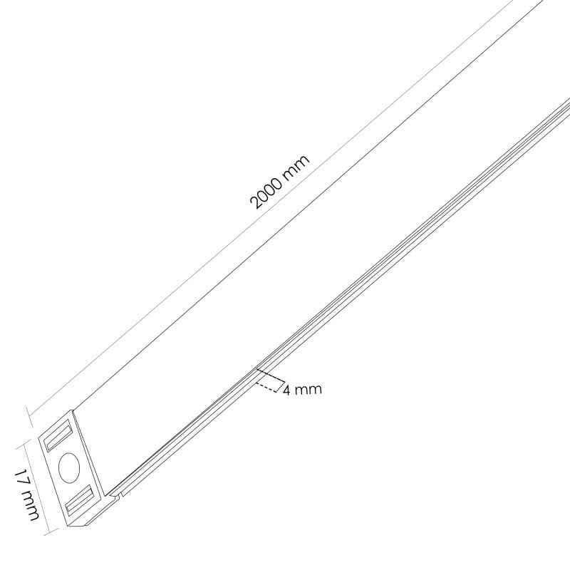 Binario Magnetico ULTRA Slim 5mm - 2 Metri Spacelux