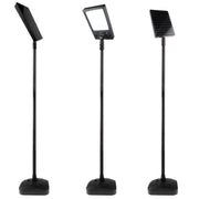 Lampione Stradale Solare LED, Rettangolare, Nero, Alluminio e Plastica, LEDME LM6354