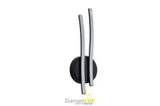 GISELLA-BK applique led design moderno nero DIAMANTLUX