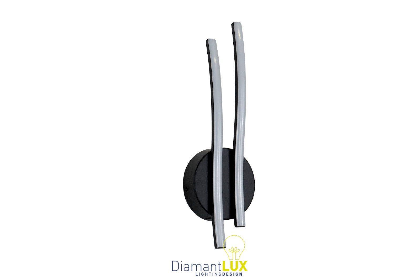 GISELLA-BK applique led design moderno nero DIAMANTLUX