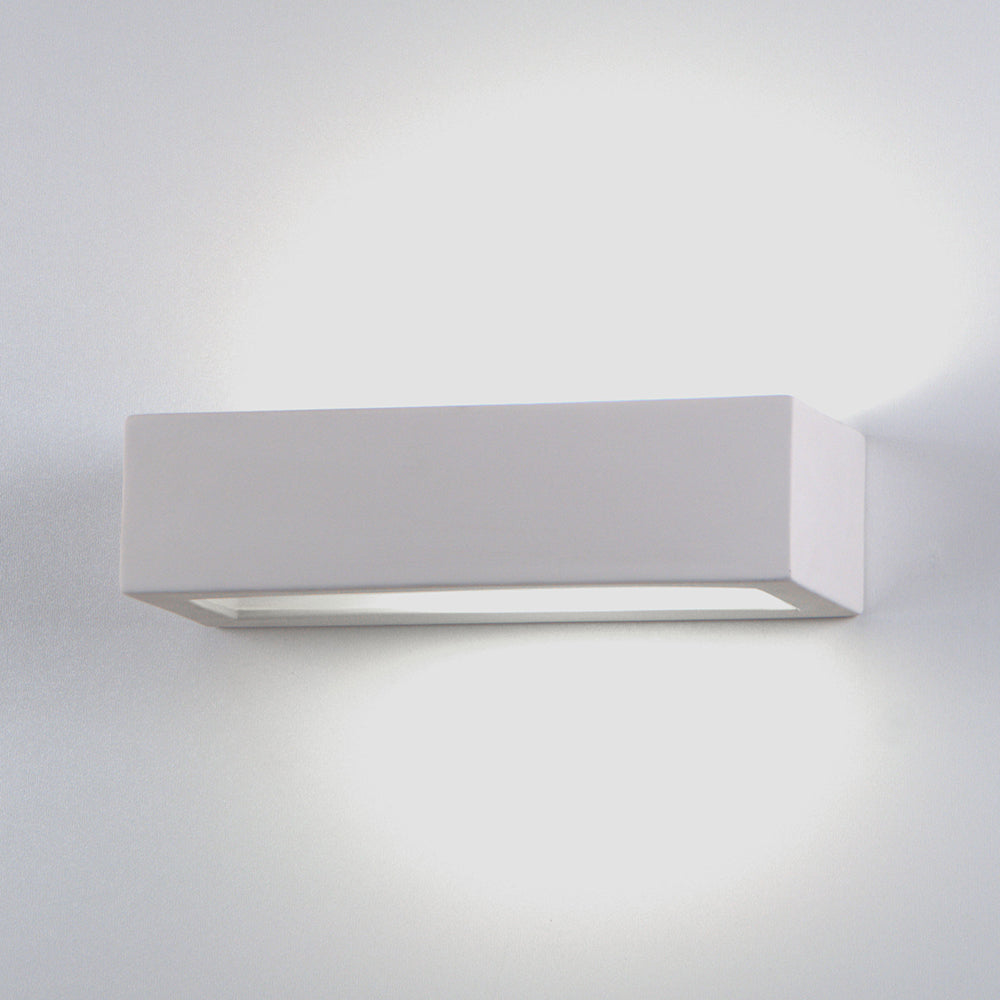 Applique Rettangolare Bianca In Gesso Isyluce 620 Isyluce