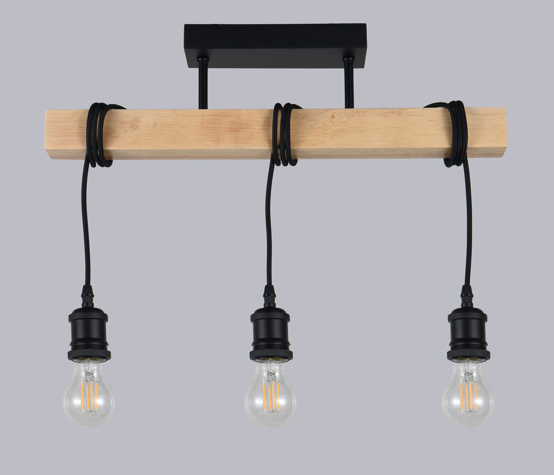 KAIO-P3 Plafoniera legno vintage DIAMANTLUX