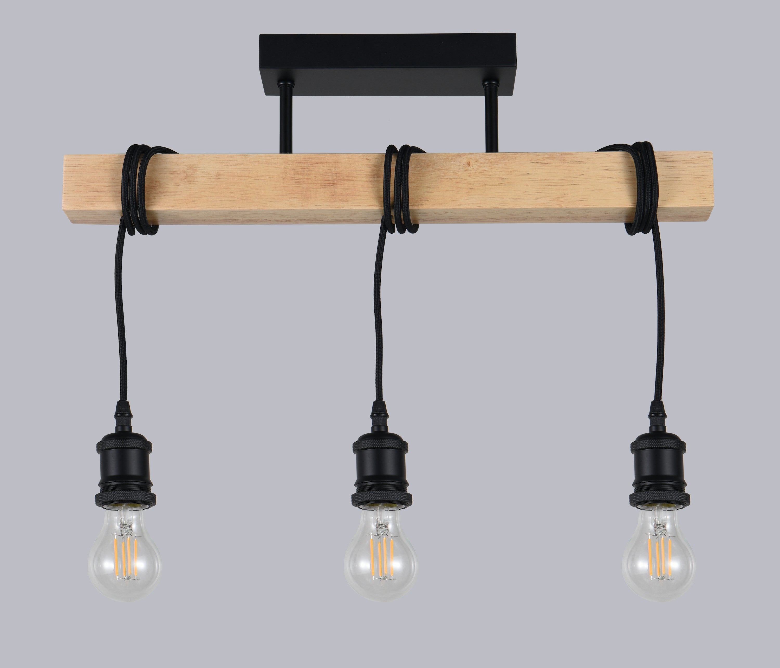KAIO-P3 Plafoniera legno vintage DIAMANTLUX