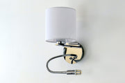 KAMIQ A2 Applique con paralume in stoffa DIAMANTLUX