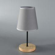 KRILLIN-L-BK lampada lumetto abat jour con paralume grigio DIAMANTLUX