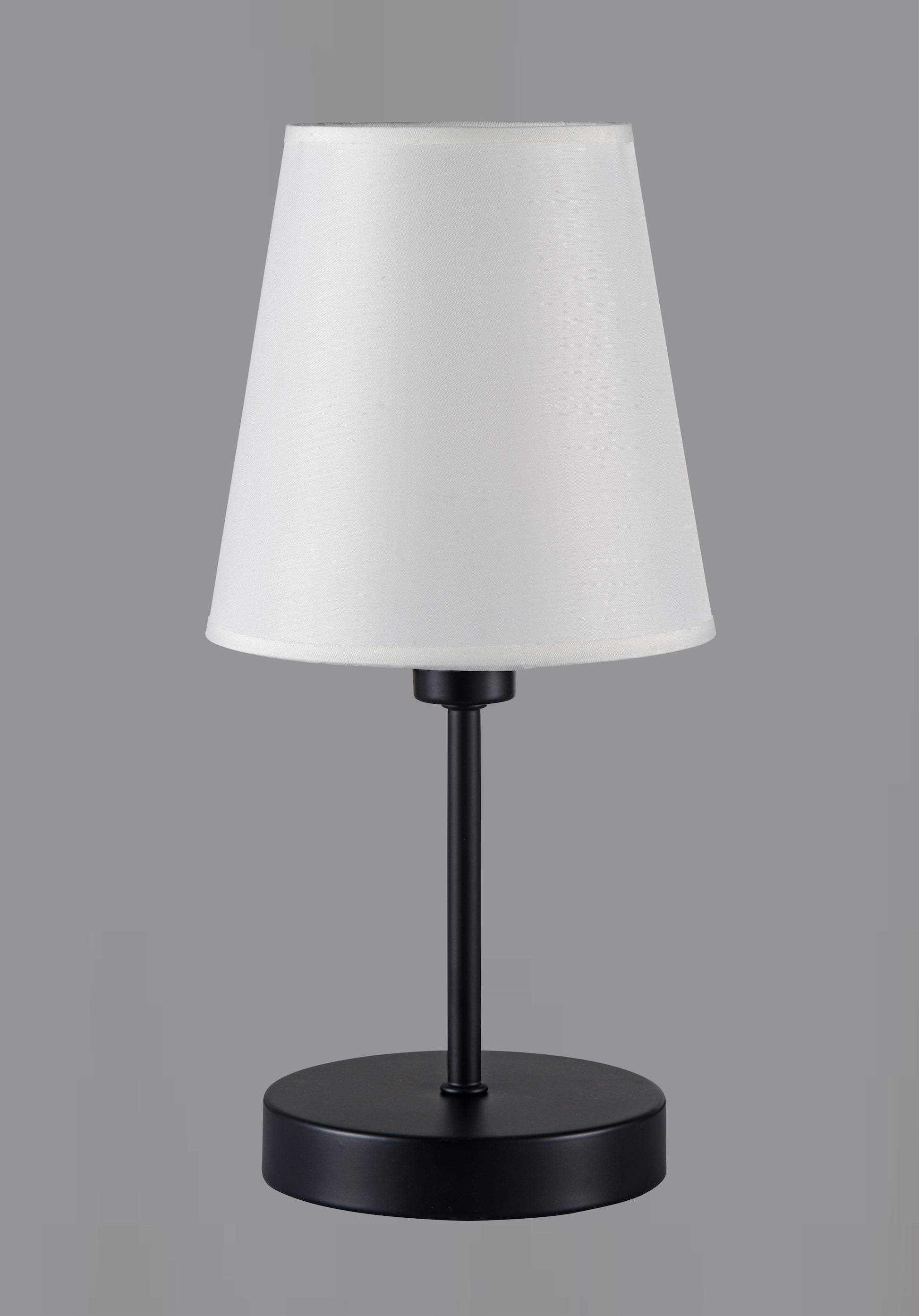 Lampada Comodino Nera DIAMANTLUX 47253 | Abat Jour Camera da Letto con Paralume Avorio | Moderna Elegante