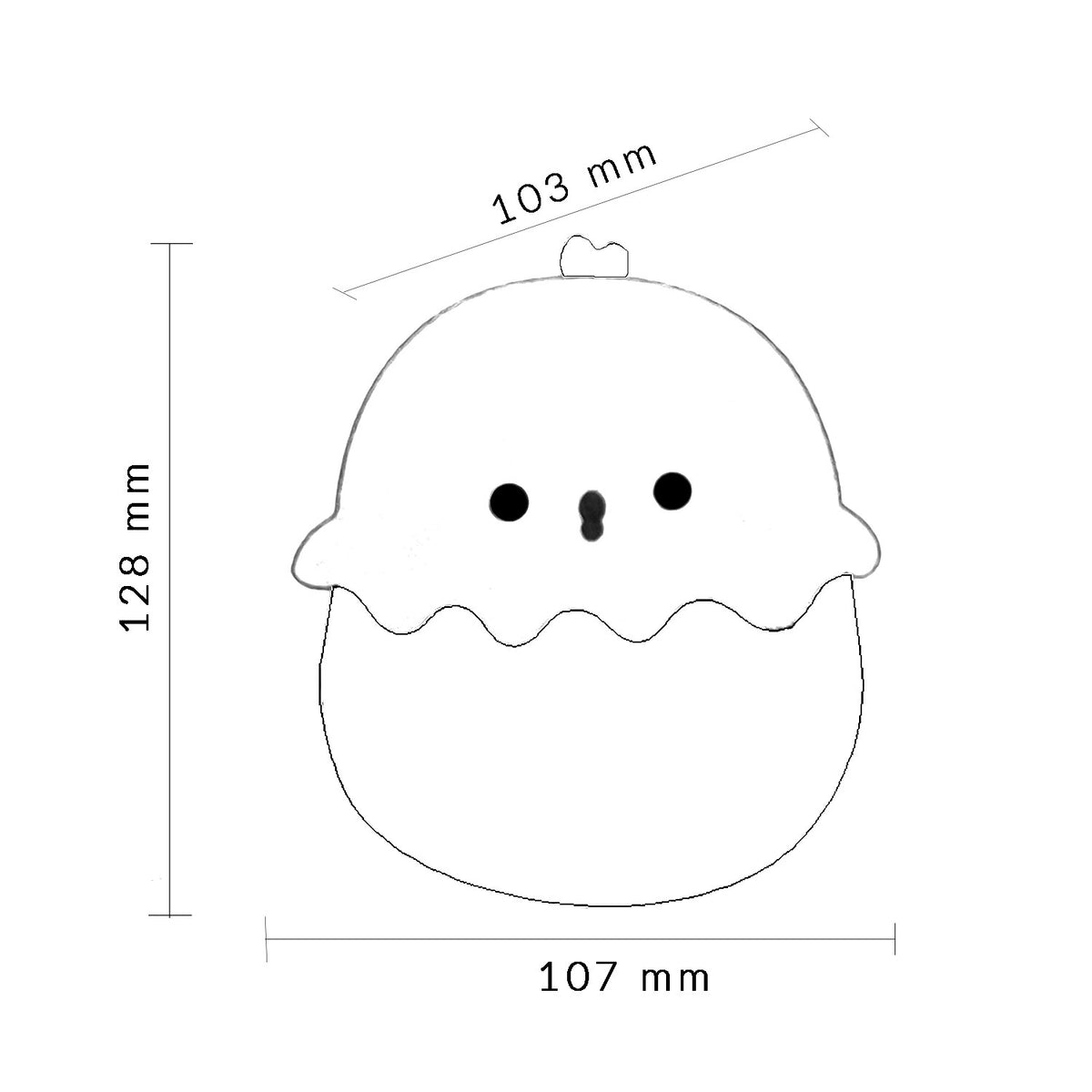 Lampada Egg LM9202 dimensioni