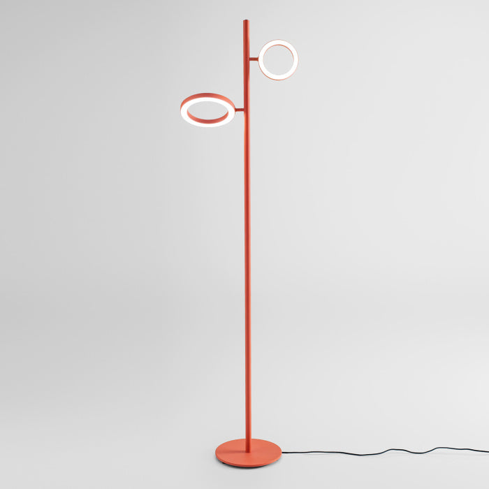 Lampada da Terra LED Gea Luce GPIA32 Piantana Moderna Arancio Bruciato 28W 3000K Dimmerabile Diamant Lux