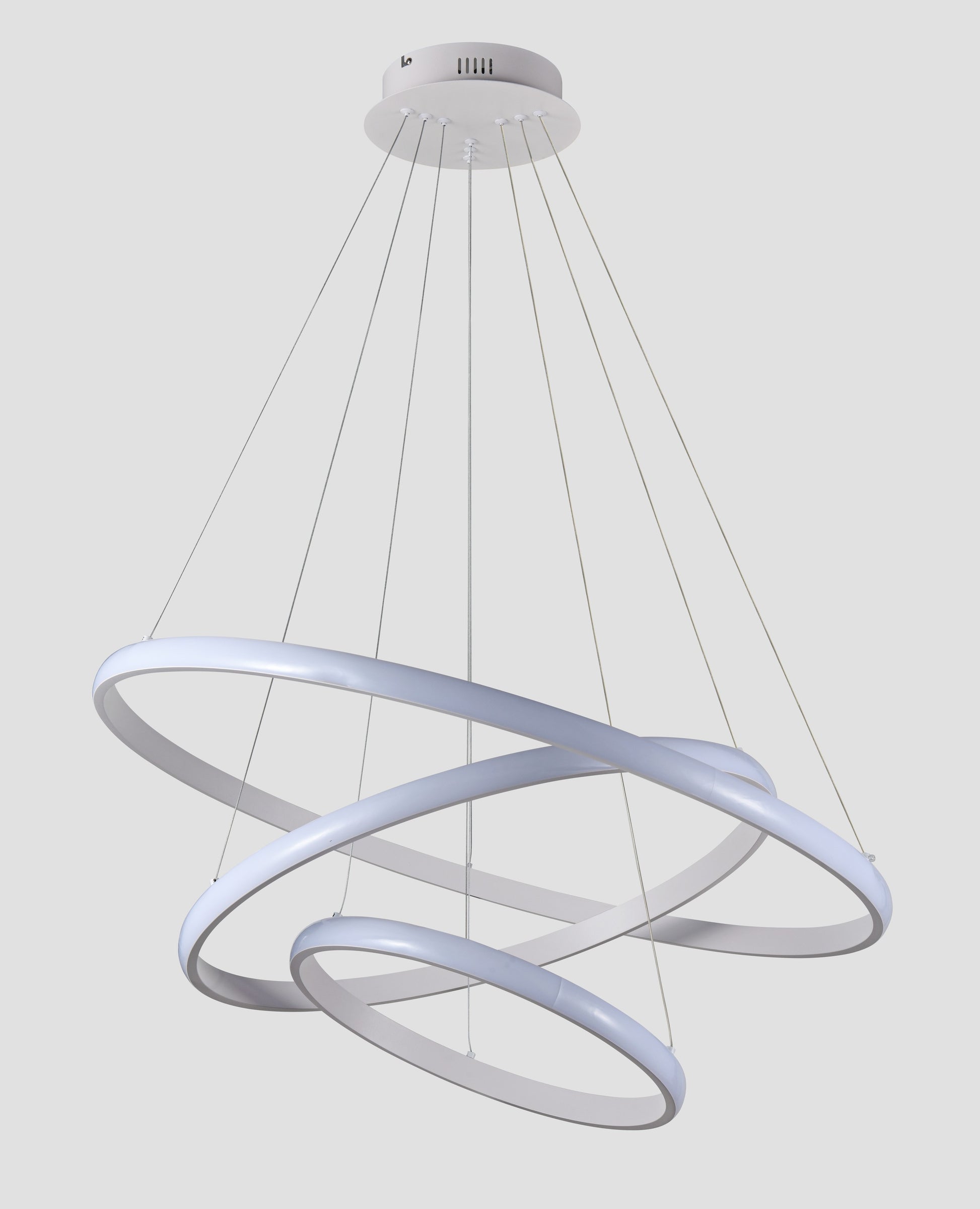 Lampadario 3 cerchi LED moderno FAVOLUX AURELIA Ø40+60+80 – bianco o nero