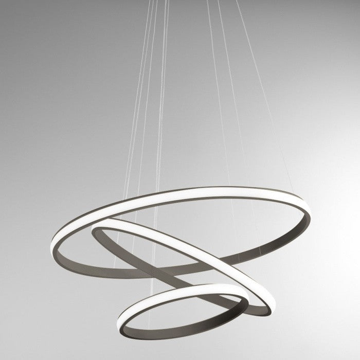 Lampadario 3 cerchi LED Ø40+60+80 cm- GEA LUCE IOLE S/3