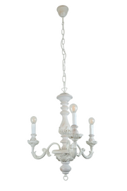 Lampadario Barocco Bianco 380/3 Diamantlux