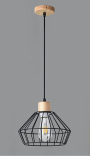 Lampadario Cucina in Legno Moderno Molto Luminoso | Orion-SP1-D40 Diamantlux
