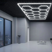 Lampadario esagonale LED per grandi ambienti, uffici e garage