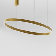 Lampadario LED a Sospensione Ovale Oro Spazzolato GEA LUCE CRISEIDE S/1G