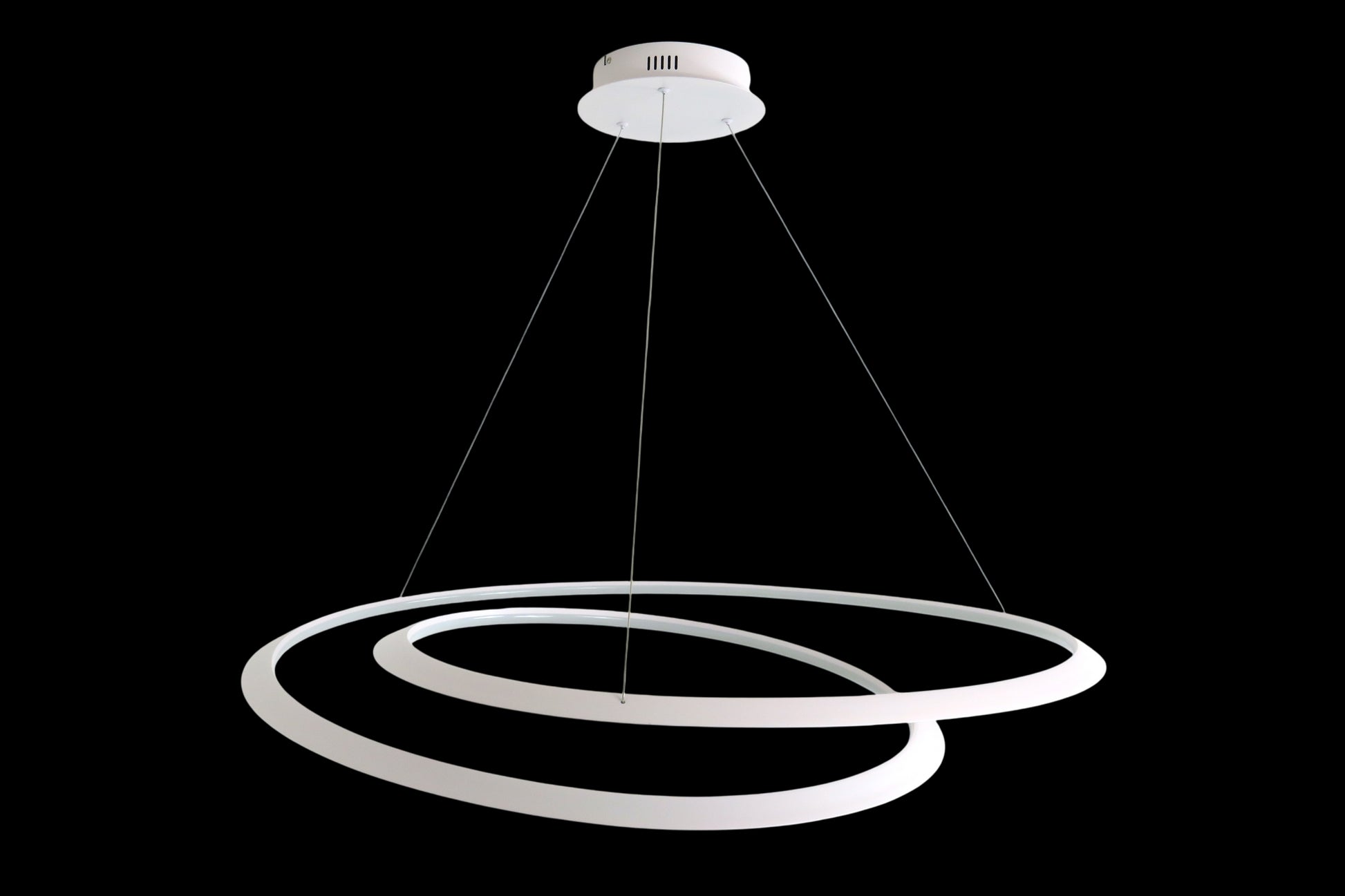 Lampadario LED moderno a spirale bianco Ø100 cm – Favolux Fulvia S100