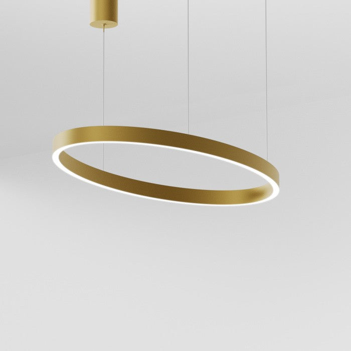 Lampadario LED Ovale Oro Spazzolato GEA LUCE CRISEIDE S/1P