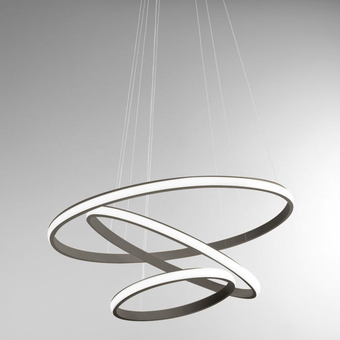 Lampadario Moderno 3 Cerchi LED Ø60+80+100 cm Luce Naturale 4000K – Favolux AURELIA