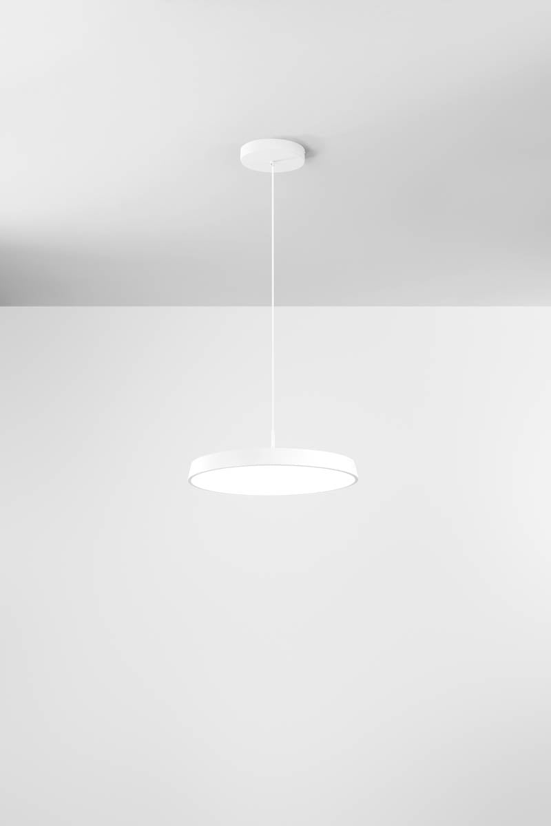 Lampadario a sospensione cilindrica 50cm bianco design urbano - Morelight URBAN 2102