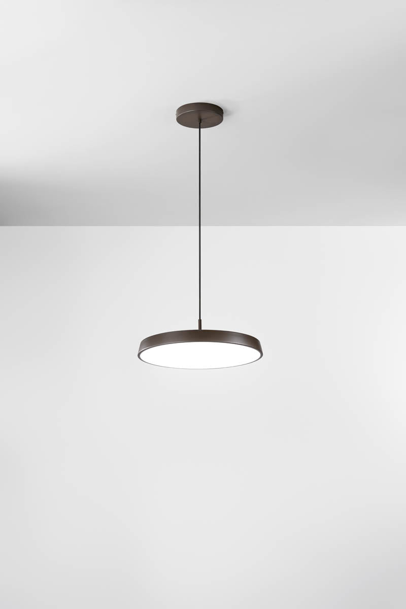 Lampadario a sospensione cilindrica 50cm caffè design urbano - Morelight URBAN 2102C