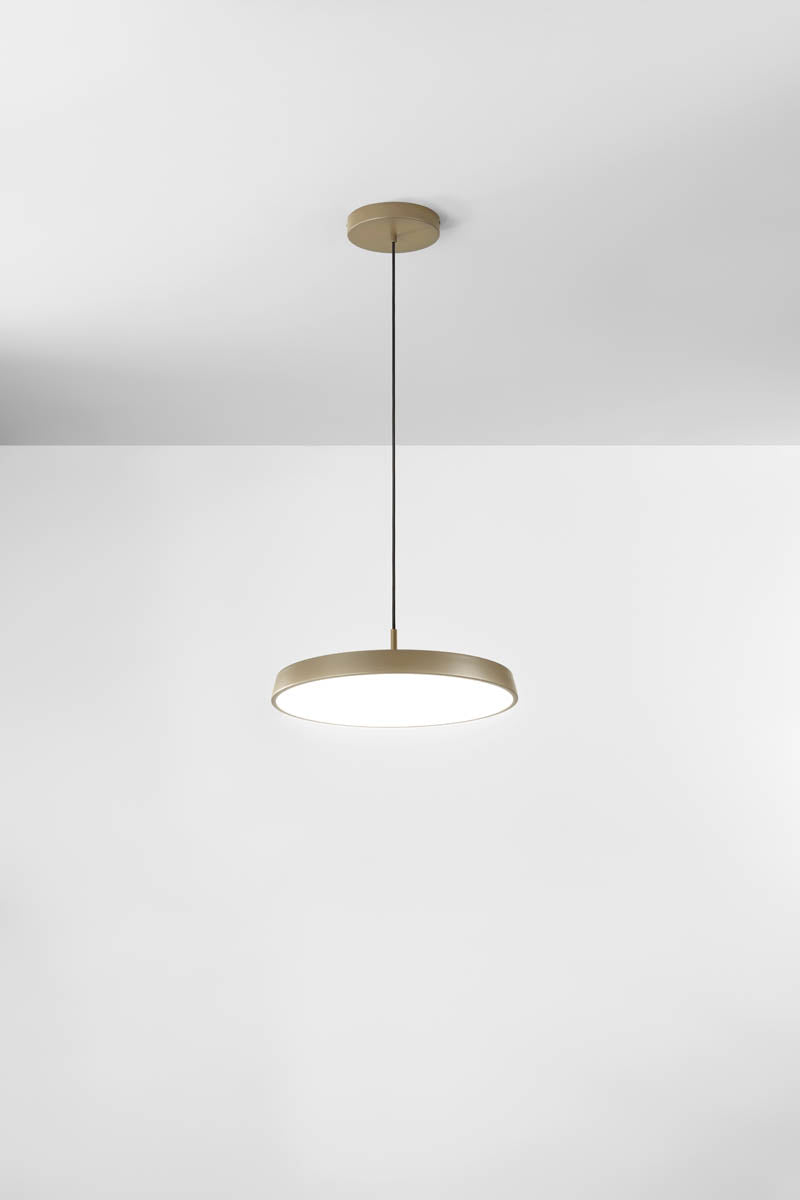 Lampadario a sospensione cilindrica 50cm sabbia design urbano - Morelight URBAN 2102S