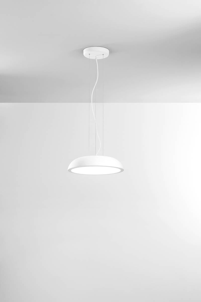 Lampadario a sospensione LED tondo Ø45cm bianco design minimalista - Morelight ZENAL 2106