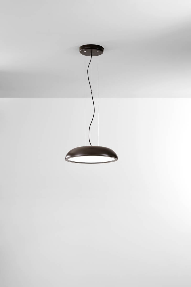 Lampadario a sospensione LED tondo Ø45cm caffè design minimalista - Morelight ZENAL 2106C