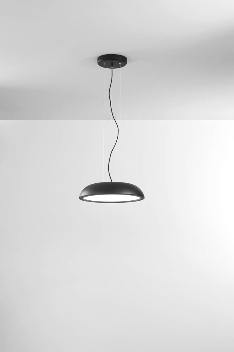 Lampadario a sospensione LED tondo Ø45cm nero design minimalista - Morelight ZENAL 2106N