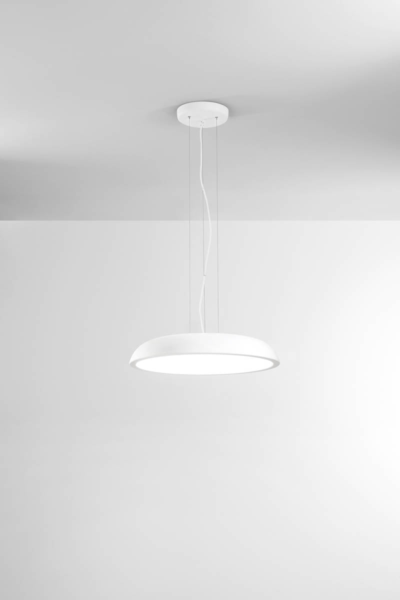 Lampadario a sospensione LED tondo Ø60cm bianco design minimalista - Morelight ZENAL 2107