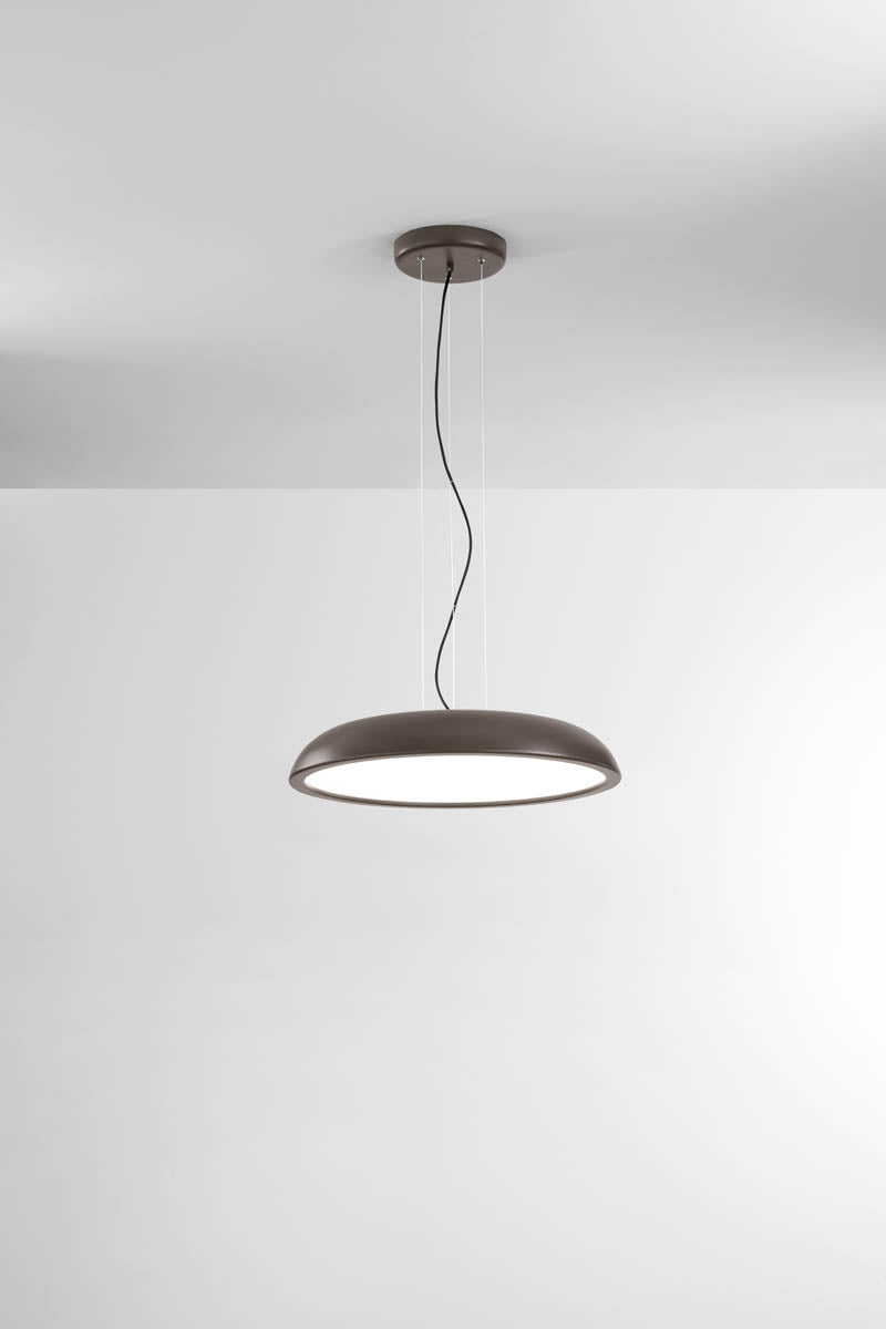 Lampadario a sospensione LED tondo Ø60cm caffè design minimalista - Morelight ZENAL 2107C