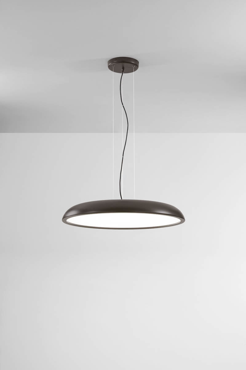 Lampadario a sospensione LED tondo Ø80cm caffè design minimalista - Morelight ZENAL 2108C