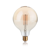 Lampadina Filamento LED Globo G125 E27 Vetro Ambra Vintage