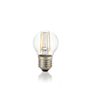 lampadina led filamento Sfera G45 E27 vetro trasparente
