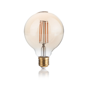 Lampadina Filamento LED Globo G95 E27 Vetro Ambra Vintage
