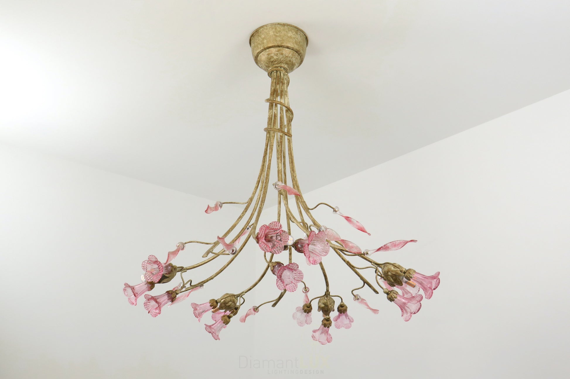 LILIA-S5 LAMPADARIO CLASSICO ILLUMINAZIONE INTERNI SALONE CAMERA STILE MURANO DIAMANTLUX