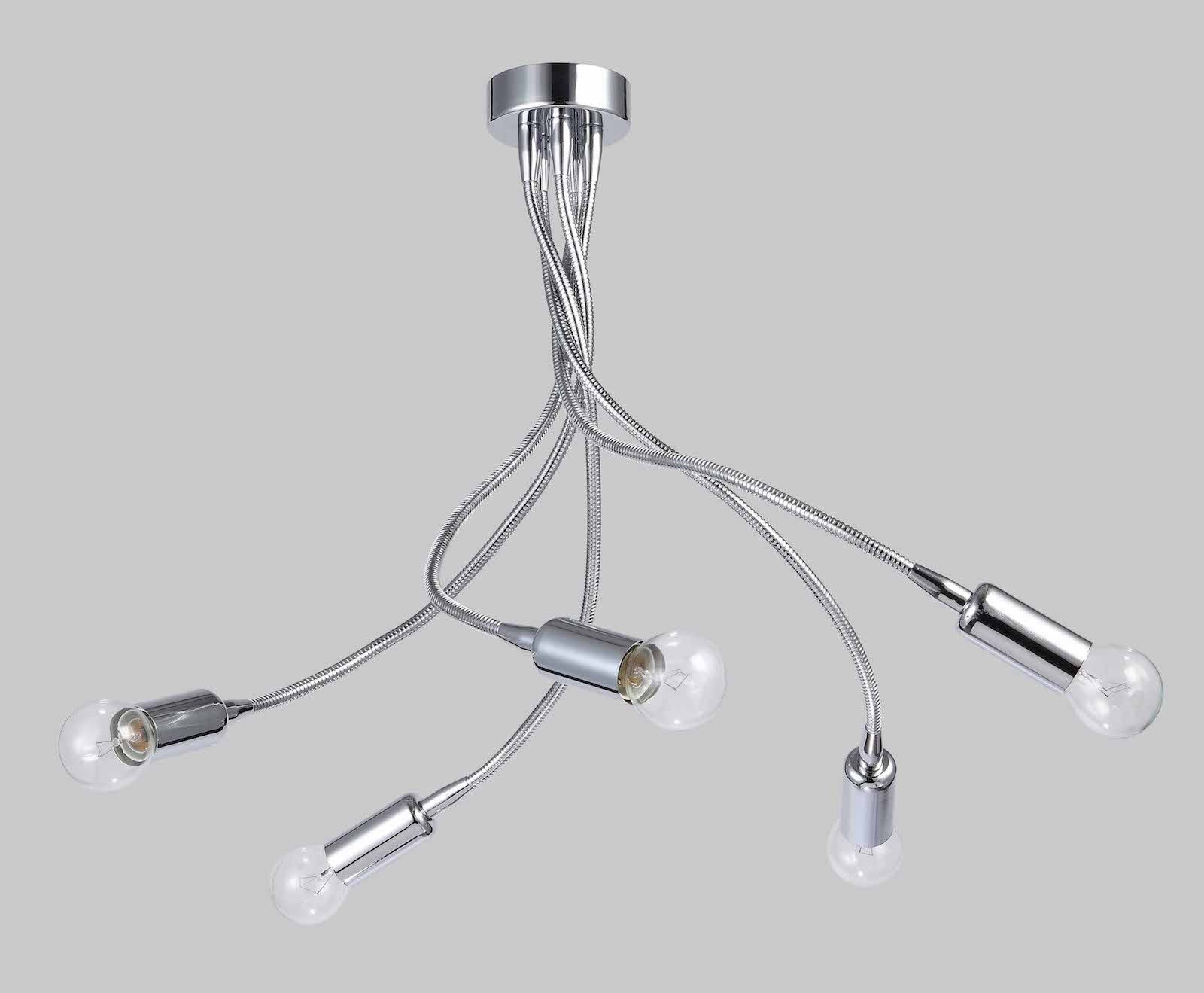 LIVIA-A5 Plafoniera Moderna Con Bracci Flessibili Cromato DIAMANTLUX