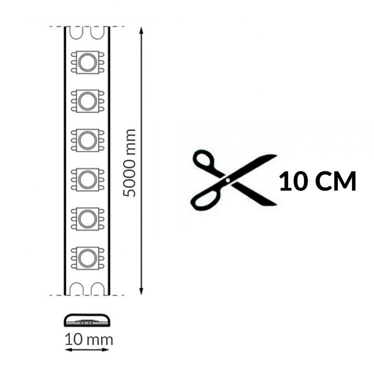 Striscia LED 24V 14W/m 3000K 5 metri M LEDME LM2133 – foto 2
