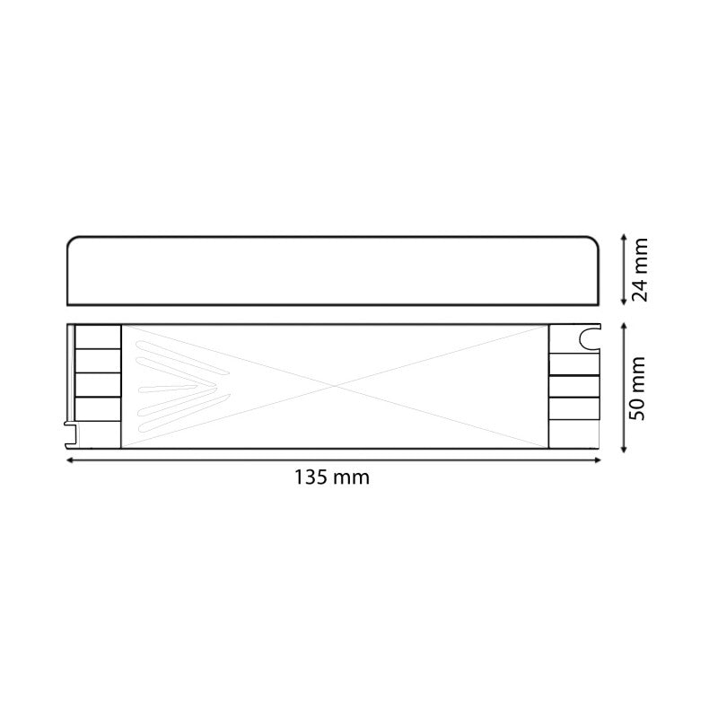 Trasformatore Slim 100W 24Vdc per Striscia LED LM2555