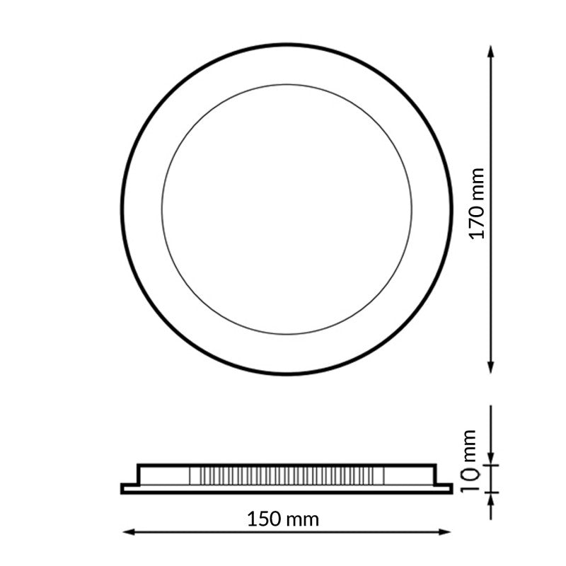 Faretto LED da Incasso Circolare Extra Piatto 12W 4000K LM5208 LEDME