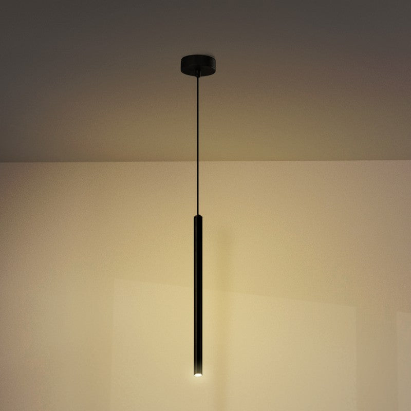 Lampada Sospensione Cilindro LED 3W Nero in Alluminio LM8985