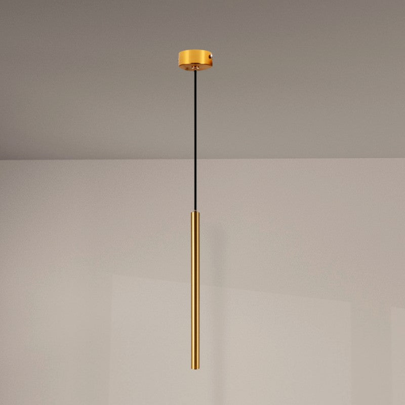 Lampada Sospensione cilindro LED 3W Oro Alluminio LM8986