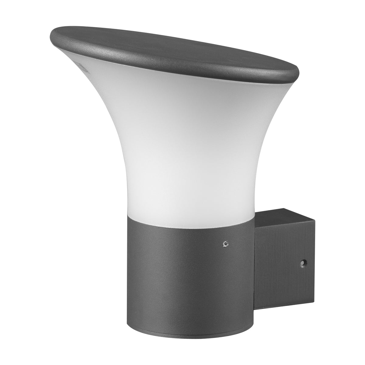 Applique da esterno Spacelux Metter GL11408 antracite con diffusore bianco, E27 IP44