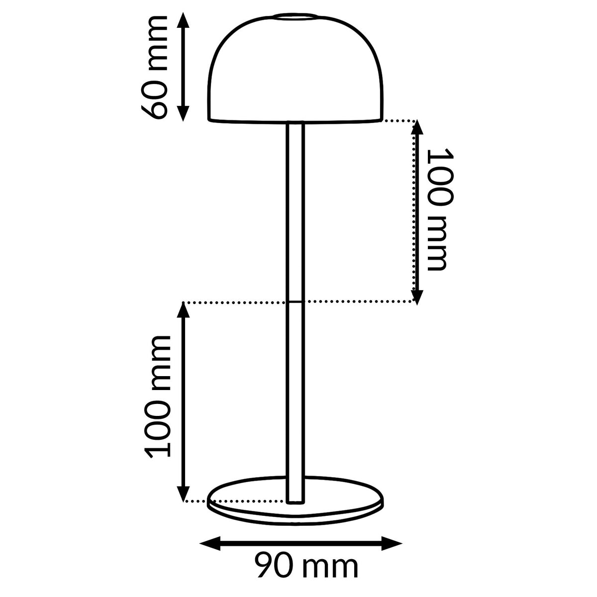 Lampada da tavolo LED ricaricabile Mimotec Whitelux MI4019 – foto 3