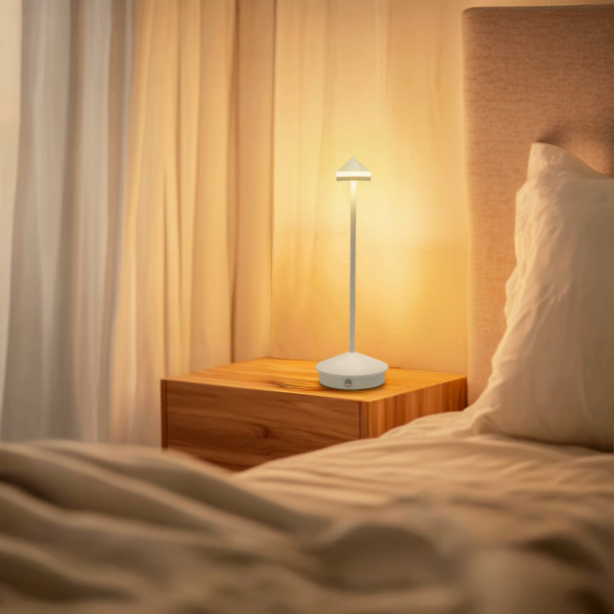 Lampada da tavolo LED ricaricabile Mimotec White Point MI4024 – foto 2