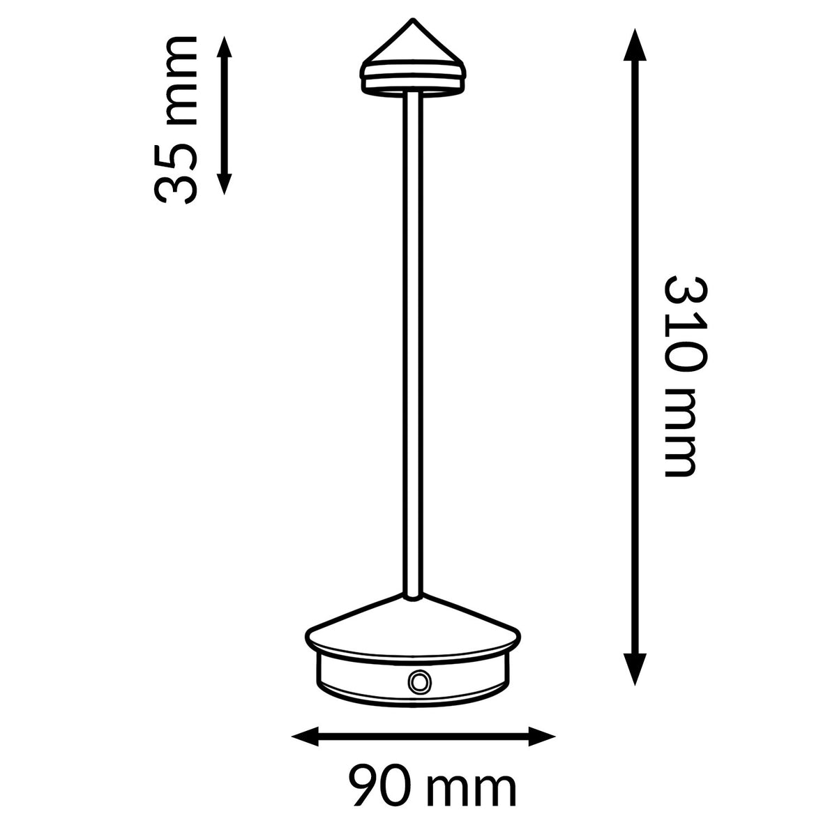 Lampada da tavolo LED ricaricabile Mimotec White Point MI4024 – foto 3